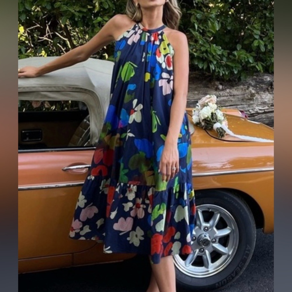 Anthropologie Floral Midi Dress XS - NWT